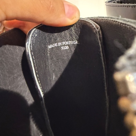 All Saints Black Ankle Boots with Polished Leather and Buckle Straps Size 8.5 - Picture 6 of 8